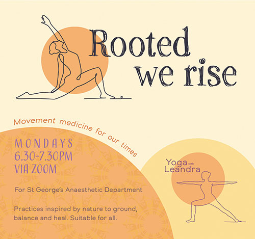 Illustrated ad for yoga with Leandra Illustrated ad for yoga with Leandra